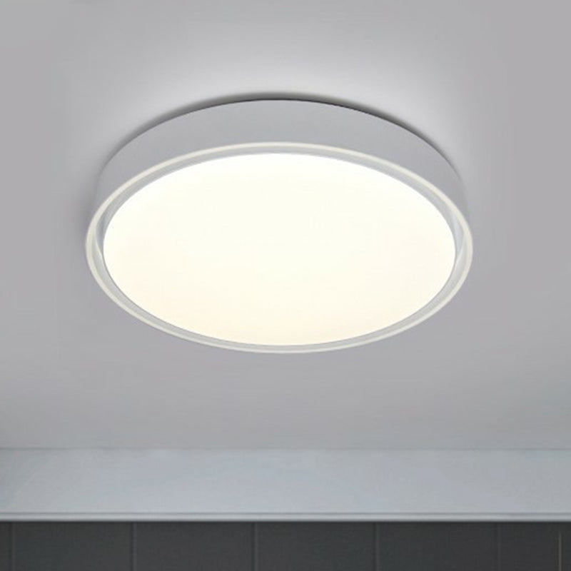 Nordic Style Circle Flush Ceiling Light Aluminum Bedroom LED Flush Mount Lighting Fixture White Clearhalo 'Ceiling Lights' 'Close To Ceiling Lights' 'Close to ceiling' 'Flush mount' Lighting' 2217319