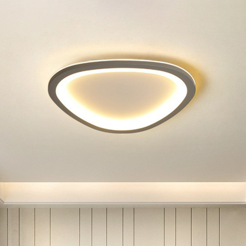 Geometric Acrylic Flush Mount Lighting Minimalist Grey LED Flush Mount Fixture for Bedroom Grey Triangle Clearhalo 'Ceiling Lights' 'Close To Ceiling Lights' 'Close to ceiling' 'Flush mount' Lighting' 2217337