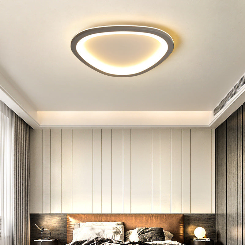 Geometric Acrylic Flush Mount Lighting Minimalist Grey LED Flush Mount Fixture for Bedroom Clearhalo 'Ceiling Lights' 'Close To Ceiling Lights' 'Close to ceiling' 'Flush mount' Lighting' 2217338