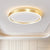 Round Shade Living Room LED Flush Mount Acrylic Modern Flushmount Ceiling Lighting Gold Clearhalo 'Ceiling Lights' 'Close To Ceiling Lights' 'Close to ceiling' 'Flush mount' Lighting' 2217339