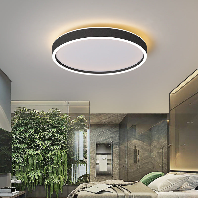 Round Shade Living Room LED Flush Mount Acrylic Modern Flushmount Ceiling Lighting Clearhalo 'Ceiling Lights' 'Close To Ceiling Lights' 'Close to ceiling' 'Flush mount' Lighting' 2217349