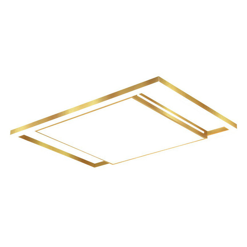 Geometrical Living Room Flush Mount Lighting Acrylic Minimalist LED Flush Mount Fixture in Gold Clearhalo 'Ceiling Lights' 'Close To Ceiling Lights' 'Close to ceiling' 'Flush mount' Lighting' 2217374