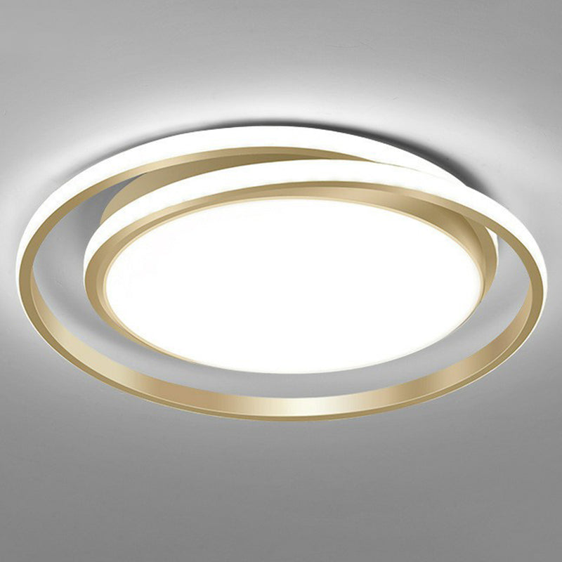 Acrylic Round LED Flush Mount Light Simplicity Flush Mount Ceiling Light for Bedroom Gold White Clearhalo 'Ceiling Lights' 'Close To Ceiling Lights' 'Close to ceiling' 'Flush mount' Lighting' 2217390
