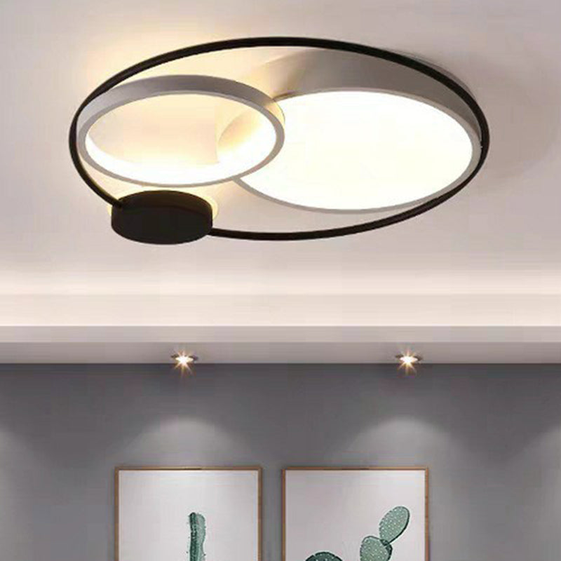 Acrylic Circular Flush Mount Lighting Minimalist LED Flush Mount Fixture for Bedroom Clearhalo 'Ceiling Lights' 'Close To Ceiling Lights' 'Close to ceiling' 'Flush mount' Lighting' 2217429