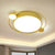 Round Shade Bedroom LED Flush Mount Acrylic Modern Flushmount Ceiling Light in Gold Gold Clearhalo 'Ceiling Lights' 'Close To Ceiling Lights' 'Close to ceiling' 'Flush mount' Lighting' 2217433