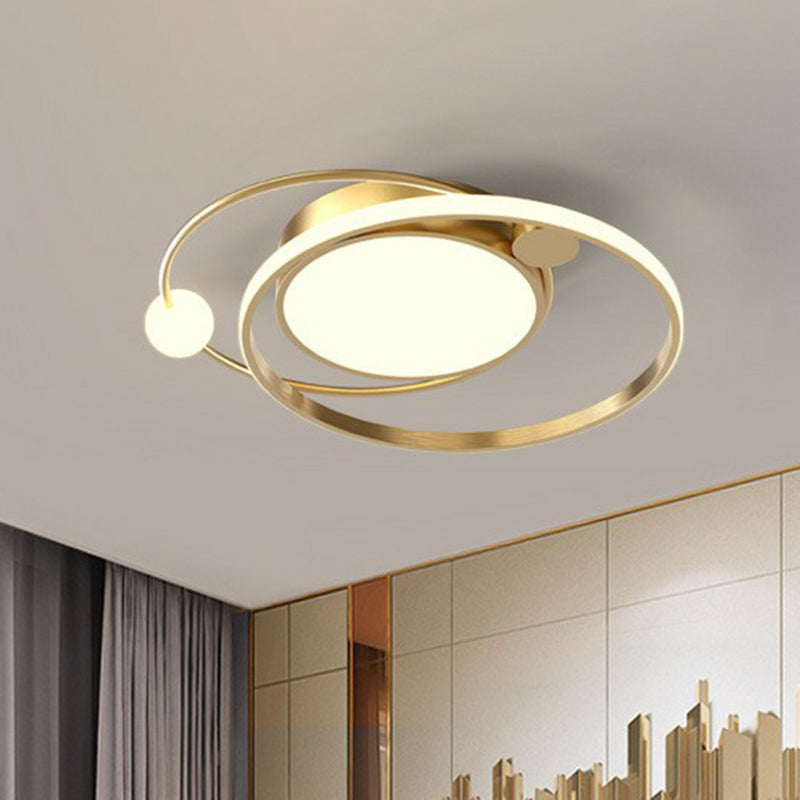 Acrylic Circular Flush Light Modern Style LED Flush Ceiling Light Fixture for Bedroom Clearhalo 'Ceiling Lights' 'Close To Ceiling Lights' 'Close to ceiling' 'Flush mount' Lighting' 2217448