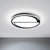 Black Splicing Round LED Flush Mount Modern Metal Flushmount Ceiling Light for Study Room Black White Clearhalo 'Ceiling Lights' 'Close To Ceiling Lights' 'Close to ceiling' 'Flush mount' Lighting' 2217461