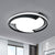 Circle Aluminum Flush Ceiling Light Contemporary Black LED Flush Mount Lighting Fixture Black White Clearhalo 'Ceiling Lights' 'Close To Ceiling Lights' 'Close to ceiling' 'Flush mount' Lighting' 2217497