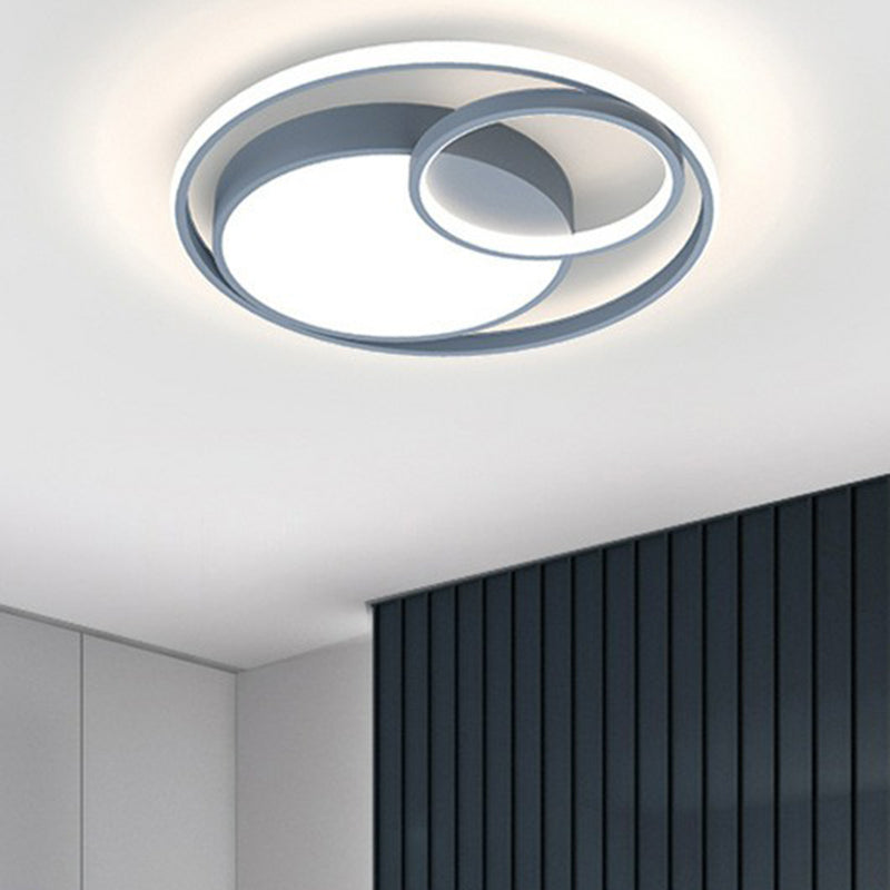 Round Bedroom LED Flush Mounted Light Acrylic Simplicity Flush Mount Ceiling Light Clearhalo 'Ceiling Lights' 'Close To Ceiling Lights' 'Close to ceiling' 'Flush mount' Lighting' 2217500