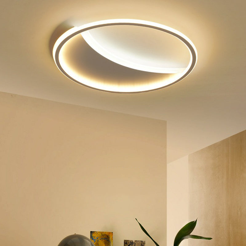 Ultrathin Round Acrylic Flush Ceiling Light Contemporary Black LED Flush Mount Lighting Fixture Black Warm A Clearhalo 'Ceiling Lights' 'Close To Ceiling Lights' 'Close to ceiling' 'Flush mount' Lighting' 2217526