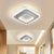 Nordic Style Geometrical Flush Light Acrylic Corridor LED Flush Ceiling Light Fixture White Square Plate Clearhalo 'Ceiling Lights' 'Close To Ceiling Lights' 'Close to ceiling' 'Flush mount' Lighting' 2217572
