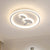 Cartoon Mushroom LED Flush Mount Light Acrylic Bedroom Flush Mount Ceiling Light with Halo Ring White Clearhalo 'Ceiling Lights' 'Close To Ceiling Lights' 'Close to ceiling' 'Flush mount' Lighting' 2217592