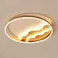 Wavy Flush Light Modern Style Acrylic Bedroom LED Flush Ceiling Light Fixture in Gold Clearhalo 'Ceiling Lights' 'Close To Ceiling Lights' 'Close to ceiling' 'Flush mount' Lighting' 2217601