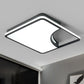 Contemporary Square Flush Ceiling Light Metal Bedroom LED Flush Mount Lighting Fixture in Black Clearhalo 'Ceiling Lights' 'Close To Ceiling Lights' 'Close to ceiling' 'Flush mount' Lighting' 2217671