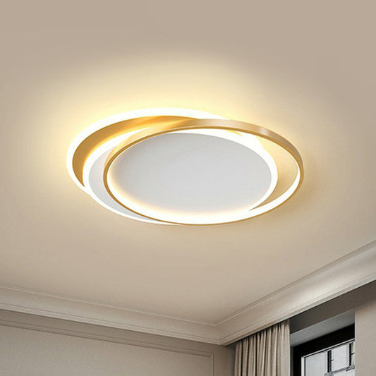 Gold Geometric LED Flush Mount Modern Acrylic Flushmount Ceiling Light for Bedroom Clearhalo 'Ceiling Lights' 'Close To Ceiling Lights' 'Close to ceiling' 'Flush mount' Lighting' 2217688