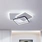 Square Frame LED Flush Mount Modern Metal Living Room Flushmount Ceiling Light in Black Black White Clearhalo 'Ceiling Lights' 'Close To Ceiling Lights' 'Close to ceiling' 'Flush mount' Lighting' 2217712