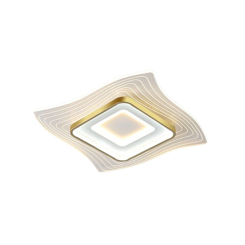 Acrylic Extra-Thin Flush Ceiling Light Contemporary Gold LED Flush Mount Lighting Fixture Clearhalo 'Ceiling Lights' 'Close To Ceiling Lights' 'Close to ceiling' 'Flush mount' Lighting' 2217753