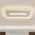 Nordic Rectangular Flush Ceiling Light Aluminum Living Room LED Flush Mount Lighting Fixture Gold Clearhalo 'Ceiling Lights' 'Close To Ceiling Lights' 'Close to ceiling' 'Flush mount' Lighting' 2217771