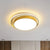 Metallic Geometric Flush Light Modern Style Gold LED Flush Ceiling Light Fixture for Bedroom Gold 10" Clearhalo 'Ceiling Lights' 'Close To Ceiling Lights' 'Close to ceiling' 'Flush mount' Lighting' 2217785