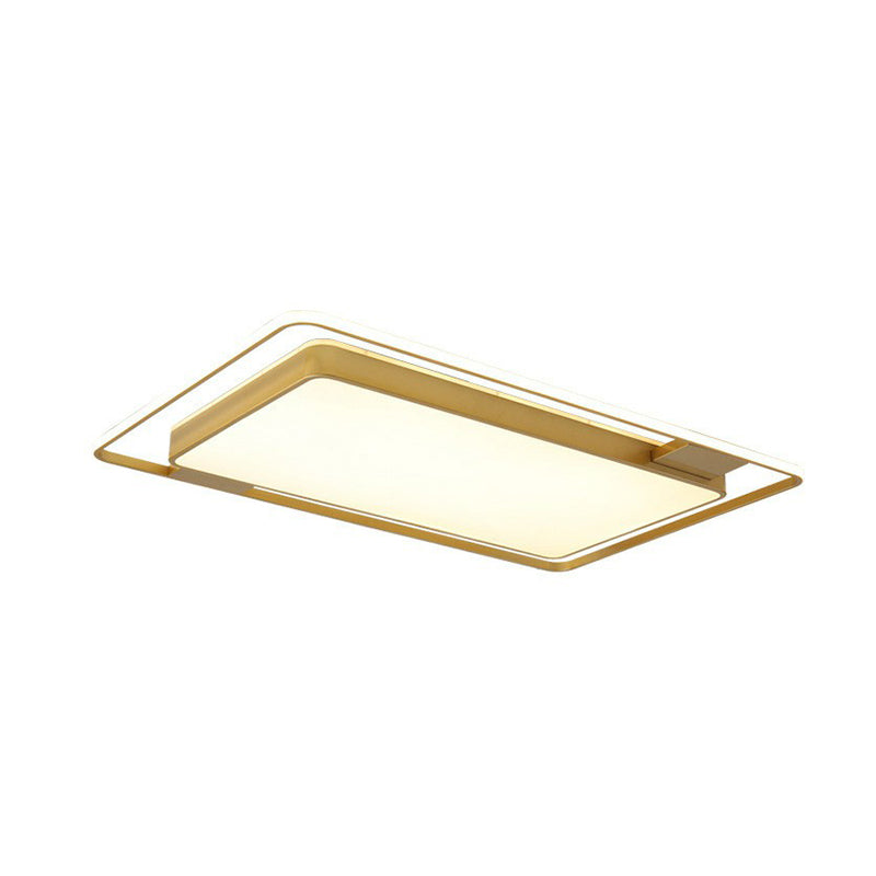Metallic Geometric Flush Light Modern Style Gold LED Flush Ceiling Light Fixture for Bedroom Clearhalo 'Ceiling Lights' 'Close To Ceiling Lights' 'Close to ceiling' 'Flush mount' Lighting' 2217788