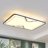 Nordic Rectangular Flush Ceiling Light Acrylic Living Room LED Flush Mount Lighting Fixture Clearhalo 'Ceiling Lights' 'Close To Ceiling Lights' 'Close to ceiling' 'Flush mount' Lighting' 2217812