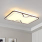 Nordic Rectangular Flush Ceiling Light Acrylic Living Room LED Flush Mount Lighting Fixture Coffee Clearhalo 'Ceiling Lights' 'Close To Ceiling Lights' 'Close to ceiling' 'Flush mount' Lighting' 2217816