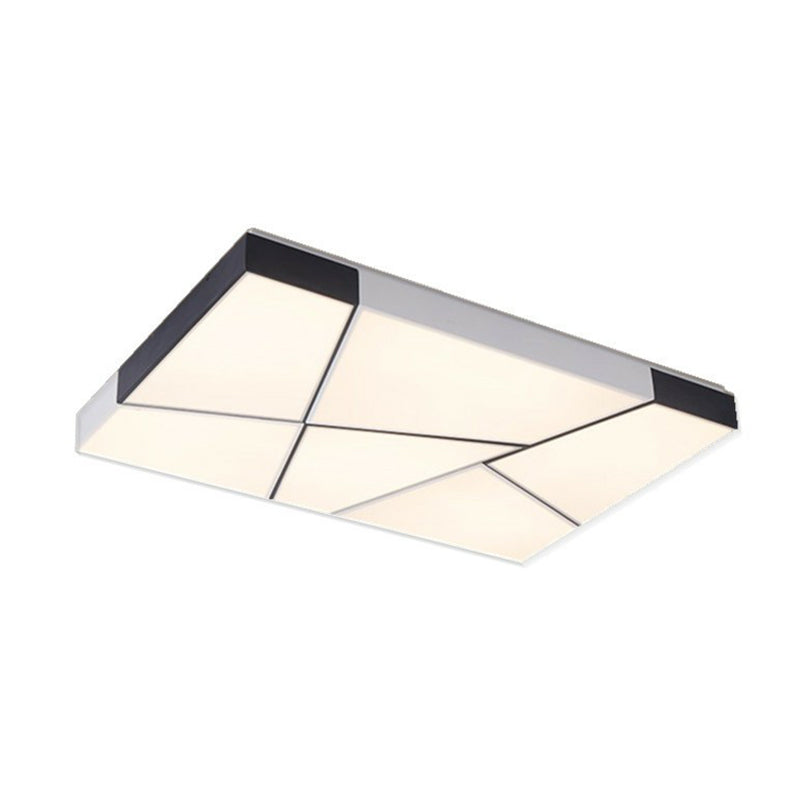 Minimalist Splicing Flush Mount Lighting Acrylic Living Room LED Flush Mount Fixture in Black and White Clearhalo 'Ceiling Lights' 'Close To Ceiling Lights' 'Close to ceiling' 'Flush mount' Lighting' 2217896