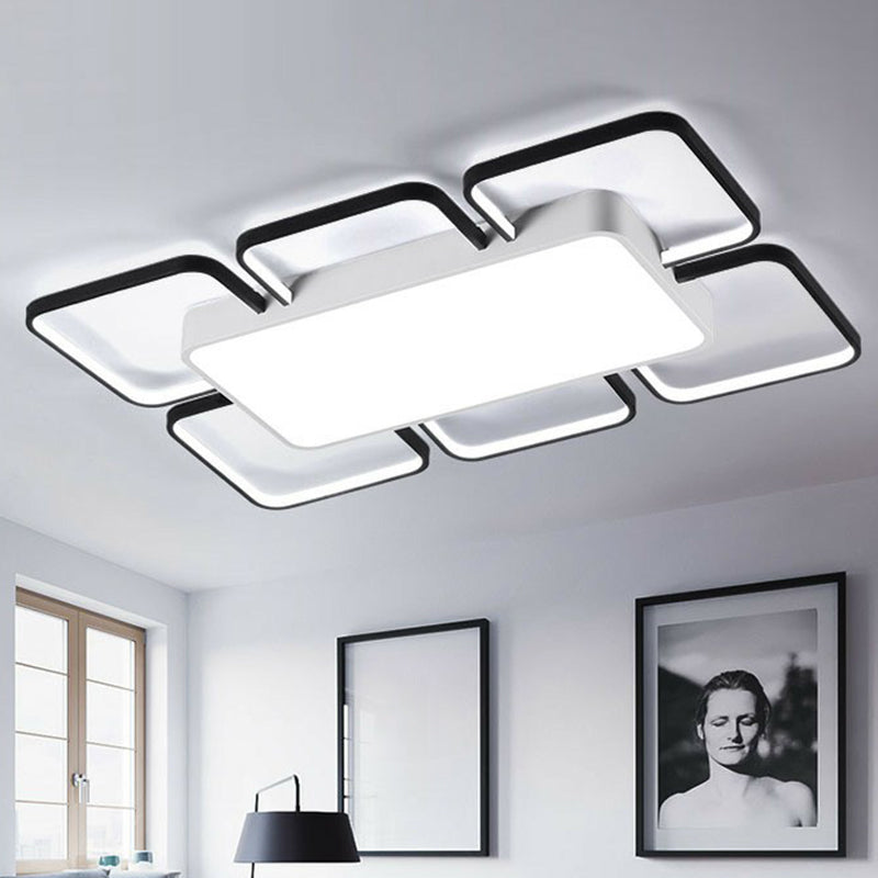 Ultra-Thin Acrylic LED Flush Mount Light Simplicity Black Flush Mount Ceiling Light for Living Room Clearhalo 'Ceiling Lights' 'Close To Ceiling Lights' 'Close to ceiling' 'Flush mount' Lighting' 2217907