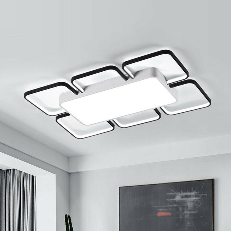 Ultra-Thin Acrylic LED Flush Mount Light Simplicity Black Flush Mount Ceiling Light for Living Room Black Clearhalo 'Ceiling Lights' 'Close To Ceiling Lights' 'Close to ceiling' 'Flush mount' Lighting' 2217908