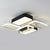 Splicing Flush Mount Lighting Minimalist Metallic Black and White LED Flush Mount Fixture Black-White 21.5" Clearhalo 'Ceiling Lights' 'Close To Ceiling Lights' 'Close to ceiling' 'Flush mount' Lighting' 2217925