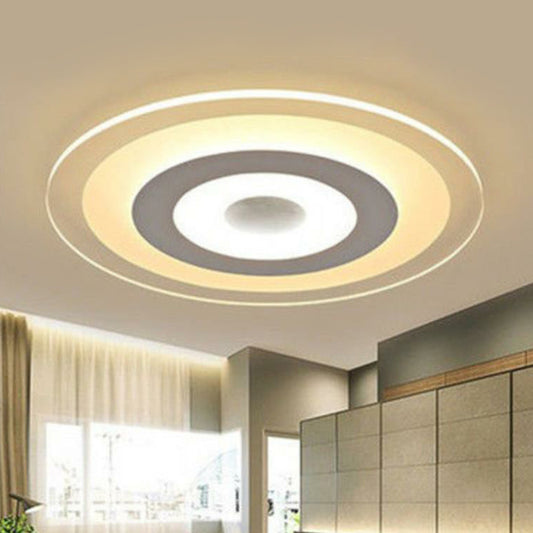 Modern Extra-Thin LED Flush Mount Acrylic Living Room Flushmount Ceiling Light in Clear Clear Clearhalo 'Ceiling Lights' 'Close To Ceiling Lights' 'Close to ceiling' 'Flush mount' Lighting' 2217976