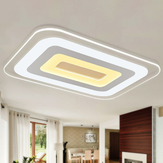 Modern Extra-Thin LED Flush Mount Acrylic Living Room Flushmount Ceiling Light in Clear Clear Clearhalo 'Ceiling Lights' 'Close To Ceiling Lights' 'Close to ceiling' 'Flush mount' Lighting' 2217977
