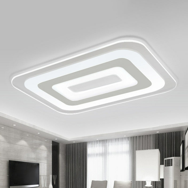 Modern Extra-Thin LED Flush Mount Acrylic Living Room Flushmount Ceiling Light in Clear Clearhalo 'Ceiling Lights' 'Close To Ceiling Lights' 'Close to ceiling' 'Flush mount' Lighting' 2217978