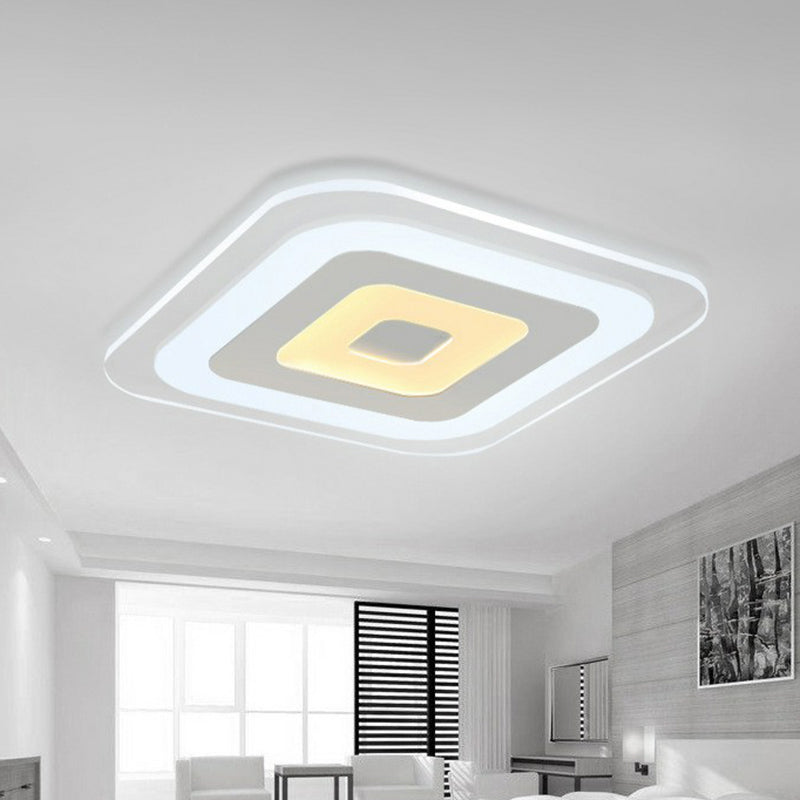 Modern Extra-Thin LED Flush Mount Acrylic Living Room Flushmount Ceiling Light in Clear Clearhalo 'Ceiling Lights' 'Close To Ceiling Lights' 'Close to ceiling' 'Flush mount' Lighting' 2217979