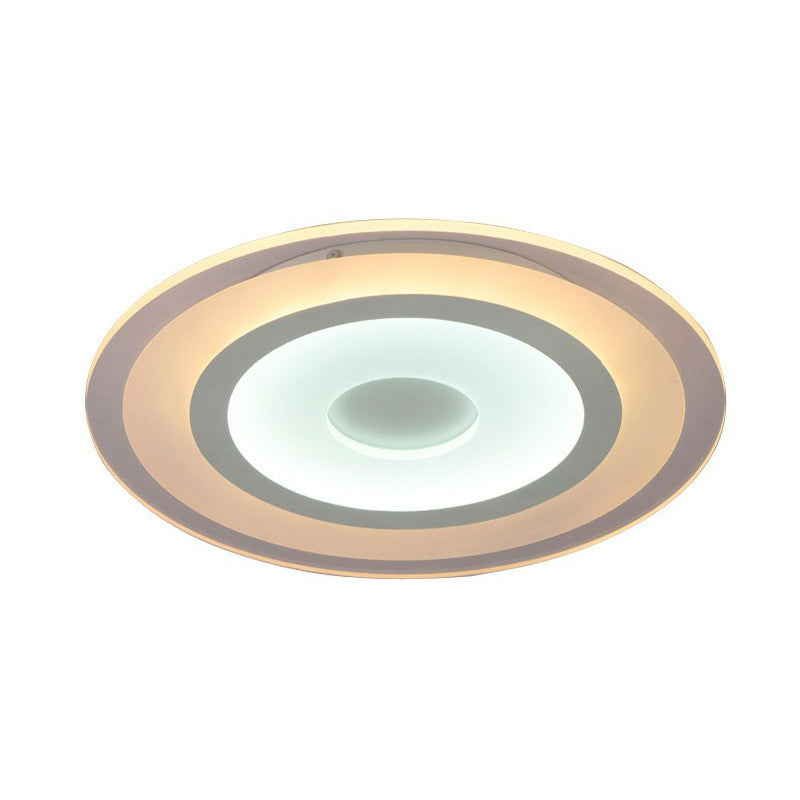 Modern Extra-Thin LED Flush Mount Acrylic Living Room Flushmount Ceiling Light in Clear Clearhalo 'Ceiling Lights' 'Close To Ceiling Lights' 'Close to ceiling' 'Flush mount' Lighting' 2217980