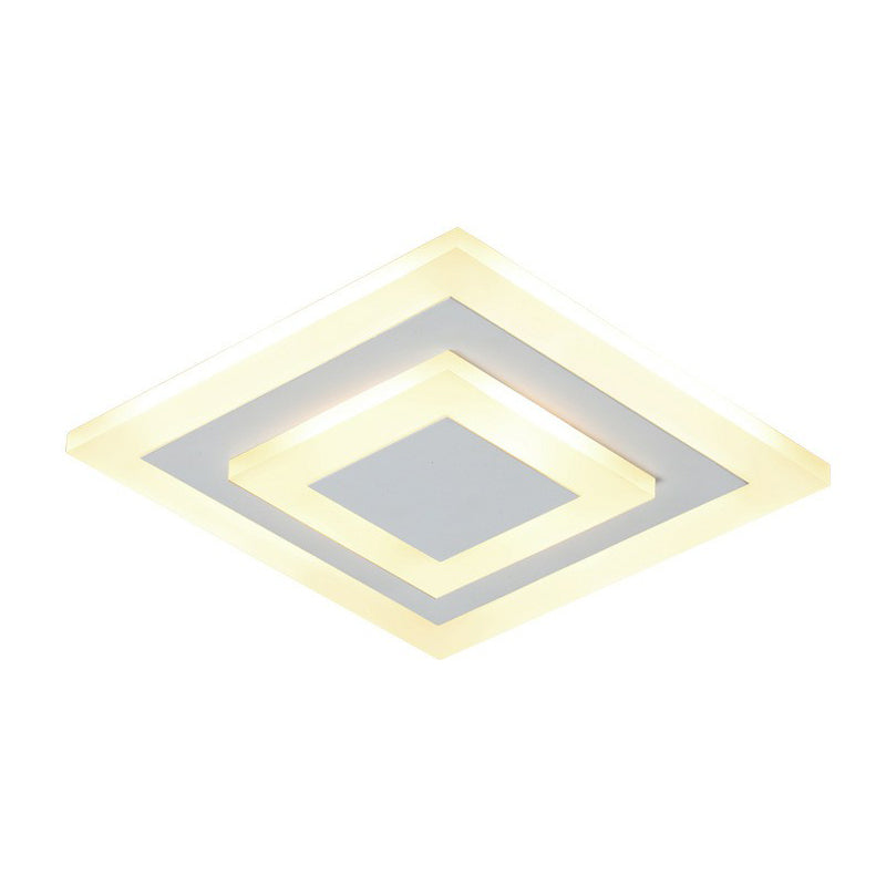 Geometric Corridor Flush Ceiling Light Acrylic Contemporary LED Flush Mount Lighting Fixture Clearhalo 'Ceiling Lights' 'Close To Ceiling Lights' 'Close to ceiling' 'Flush mount' Lighting' 2218016