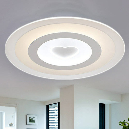 Simple Ultra-Thin Flush Mount Lighting Acrylic Living Room LED Flush Mount Fixture in Clear Clearhalo 'Ceiling Lights' 'Close To Ceiling Lights' 'Close to ceiling' 'Flush mount' Lighting' 2218054