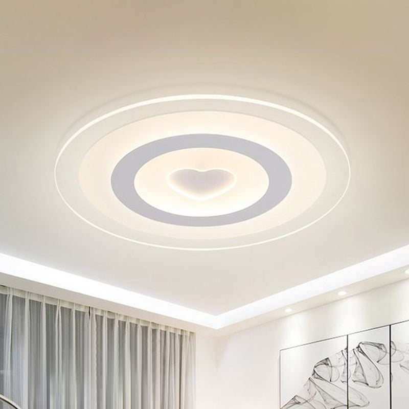 Simple Ultra-Thin Flush Mount Lighting Acrylic Living Room LED Flush Mount Fixture in Clear Clearhalo 'Ceiling Lights' 'Close To Ceiling Lights' 'Close to ceiling' 'Flush mount' Lighting' 2218057