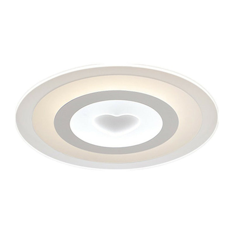 Simple Ultra-Thin Flush Mount Lighting Acrylic Living Room LED Flush Mount Fixture in Clear Clearhalo 'Ceiling Lights' 'Close To Ceiling Lights' 'Close to ceiling' 'Flush mount' Lighting' 2218058