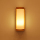 Japanese Cylinder Wall Sconce Lamp White Glass Single Bedside Wall Lighting Fixture Clearhalo 'Modern wall lights' 'Modern' 'Wall Lamps & Sconces' 'Wall Lights' Lighting' 2218128