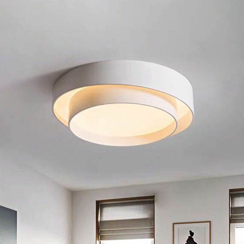 Circular Bedroom LED Flush Mount Acrylic Contemporary Flushmount Ceiling Light in White White Third Gear Clearhalo 'Ceiling Lights' 'Close To Ceiling Lights' 'Close to ceiling' 'Flush mount' Lighting' 2218248