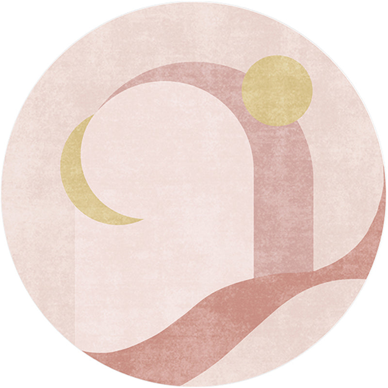 Western Geometric Rug Multi-Color Polyster Area Rug Non-Slip Easy Care Washable Carpet for Decor Pink Clearhalo 'Area Rug' 'Rug' 2218258