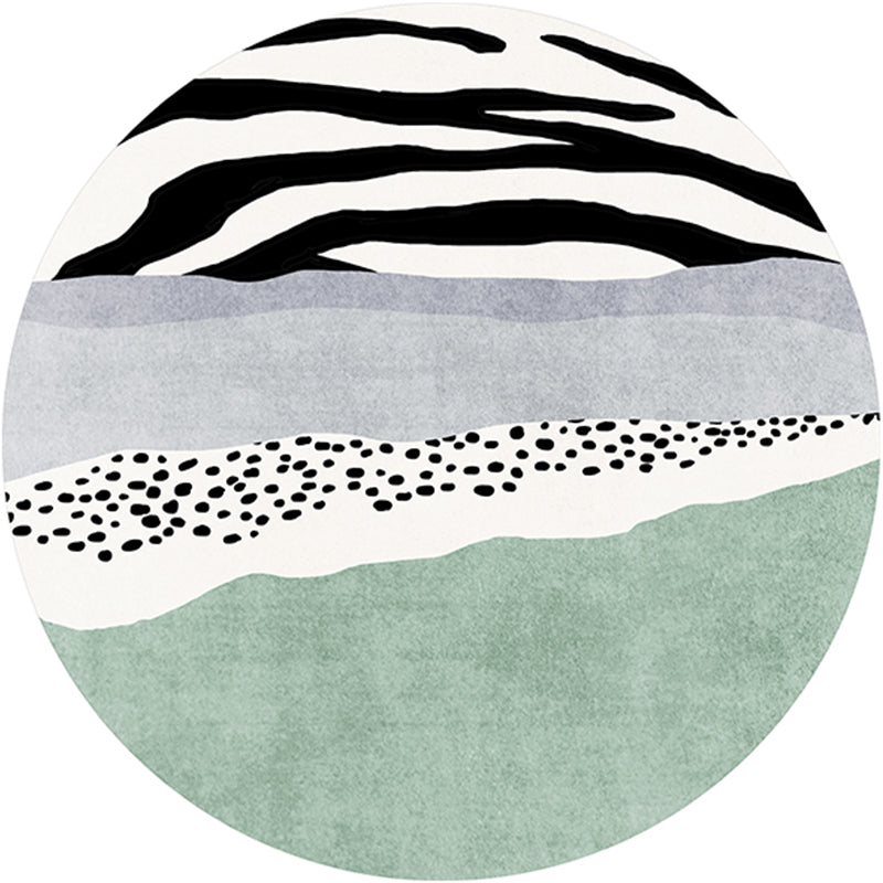 Western Geometric Rug Multi-Color Polyster Area Rug Non-Slip Easy Care Washable Carpet for Decor Black-White Clearhalo 'Area Rug' 'Rug' 2218260