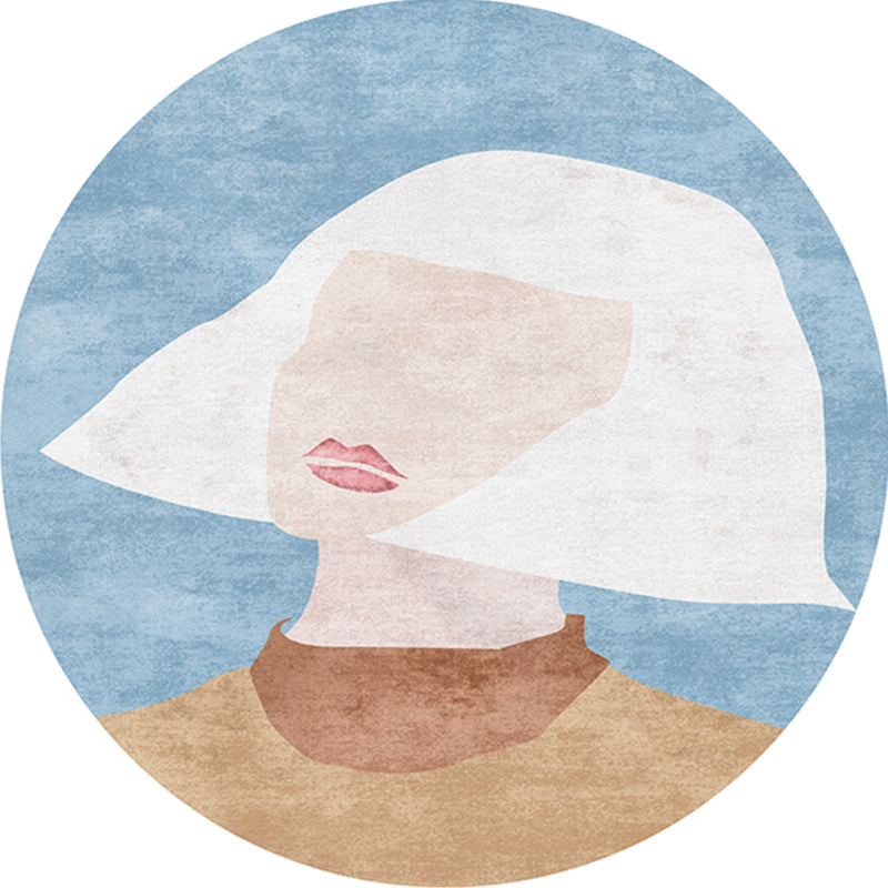 Multi-Colored Artistic Print Rug Polypropylene Southwestern Carpet Anti-Slip Backing Easy Care Rug for Room Blue Clearhalo 'Area Rug' 'Rug' 2218273