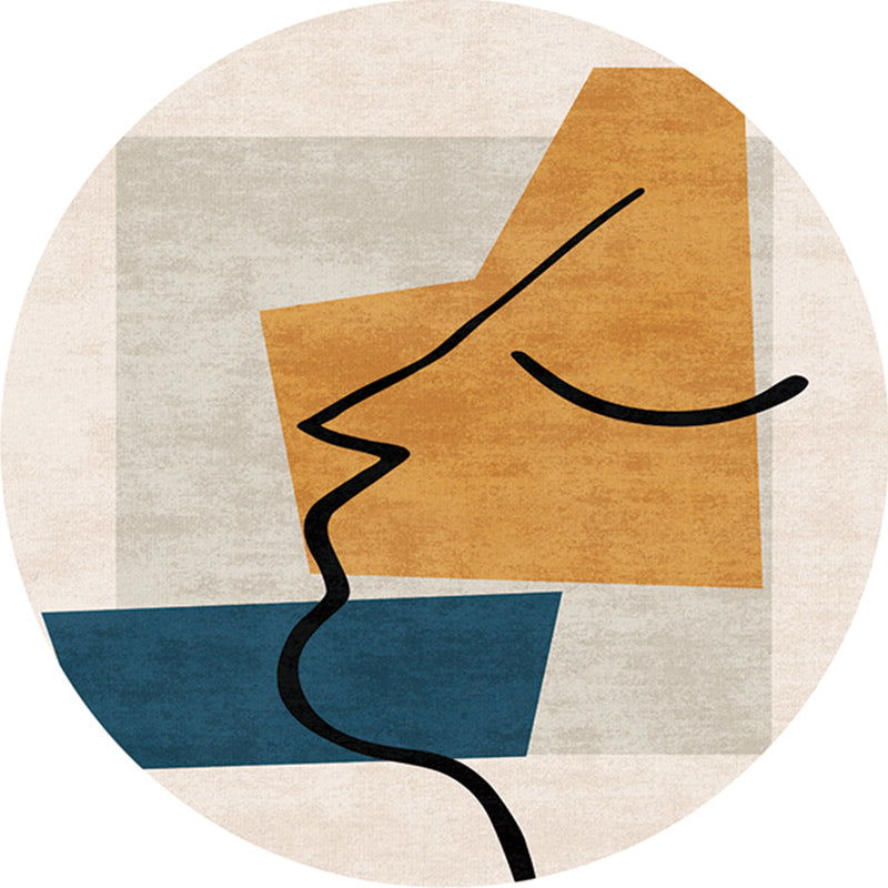 Multi-Colored Artistic Print Rug Polypropylene Southwestern Carpet Anti-Slip Backing Easy Care Rug for Room Yellow Clearhalo 'Area Rug' 'Rug' 2218277