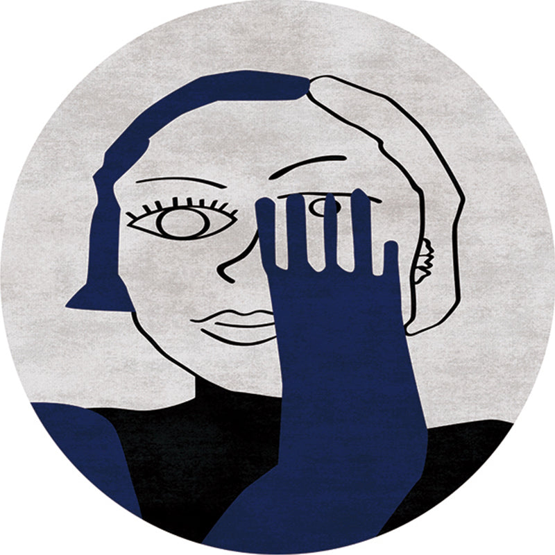 Multi-Colored Artistic Print Rug Polypropylene Southwestern Carpet Anti-Slip Backing Easy Care Rug for Room Black Clearhalo 'Area Rug' 'Rug' 2218279