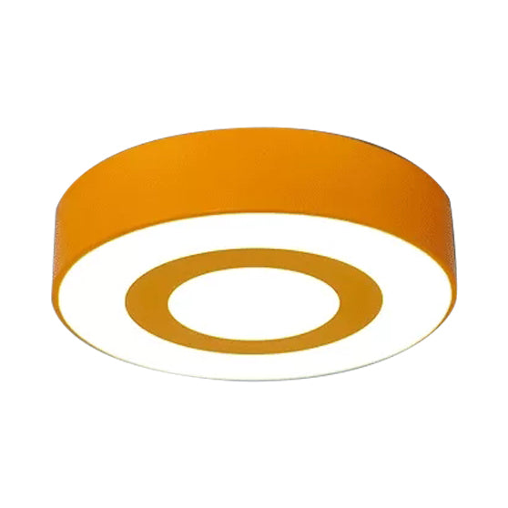 Kids Concentric Circle Flush Mount Light Acrylic Bright-Colored Ceiling Light for Kindergarten Yellow Clearhalo 'Ceiling Lights' 'Close To Ceiling Lights' 'Close to ceiling' 'Flush mount' Lighting' 22226