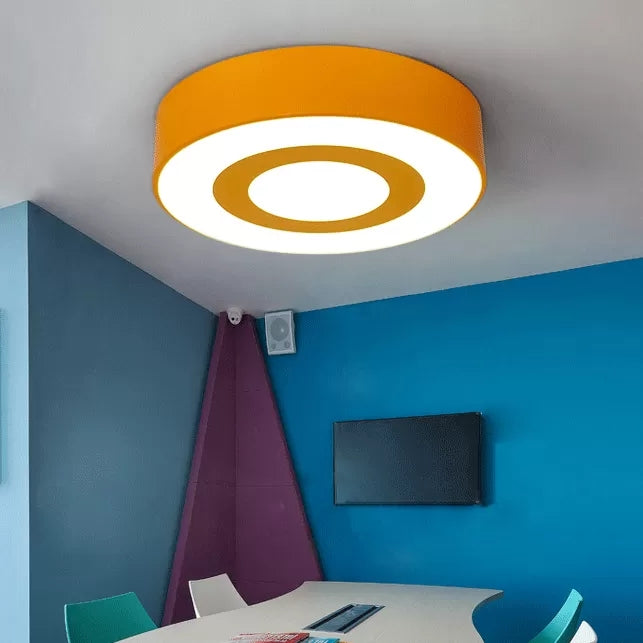 Kids Concentric Circle Flush Mount Light Acrylic Bright-Colored Ceiling Light for Kindergarten Clearhalo 'Ceiling Lights' 'Close To Ceiling Lights' 'Close to ceiling' 'Flush mount' Lighting' 22227
