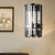 1/2-Bulb Bedside Wall Sconce Contemporary Style Chrome/Gold Wall Mounted Lamp with Clear Crystal Prism 1.0 Chrome Clearhalo 'Art deco wall lights' 'Industrial wall lights' 'Industrial' 'Middle century wall lights' 'Modern wall lights' 'Modern' 'Tiffany' 'Wall Lamps & Sconces' 'Wall Lights' Lighting' 222284