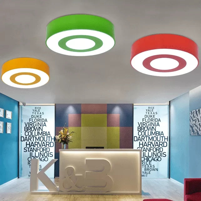 Kids Concentric Circle Flush Mount Light Acrylic Bright-Colored Ceiling Light for Kindergarten Clearhalo 'Ceiling Lights' 'Close To Ceiling Lights' 'Close to ceiling' 'Flush mount' Lighting' 22231
